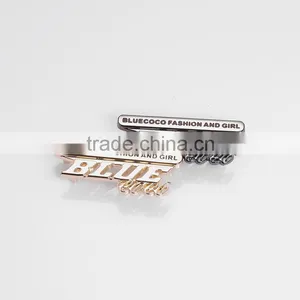 Metal Logo Beads Metal Clothing Logos Antique Brass Metal Logo Tag Quality Choice thumbnail-2