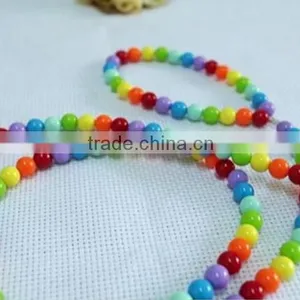 Luxury Pet Cat Dog Collar and Leash Set Colorful Beads Pearl Collar for Small Puppy thumbnail-4