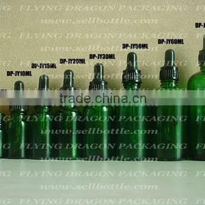 Green Dropper Glass Bottle for Essential Oil Use thumbnail-1