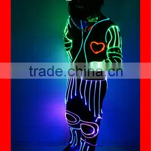 Programmable LED Dance Costume, Fiber Optic Ballet Dance Costume, Remote Control Flash Dance Costume thumbnail-4