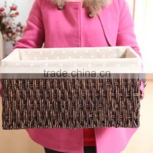 Multifunction Natureal Weaving Storage Basket With Linning Customize thumbnail-3