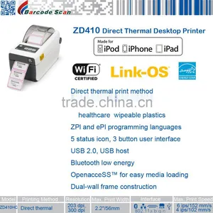 Zebra ZD410 Wireless Wifi 802 11ac Healthcare Direct Thermal Printer thumbnail-2