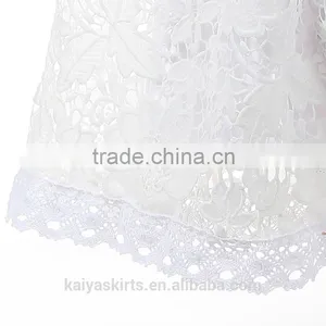 2016 Wholesale Elegant Toddler Maxi Evening Parties Frock Embroidery Flower Long Cotton Designer Baby Dresses thumbnail-6