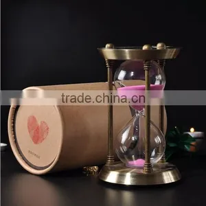Decorative 15/30 Minutes Colorful Metal Sand Timer Hourglass Creative Art Craft Hour Glass Quality Choice thumbnail-4