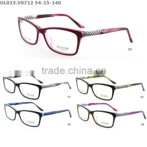 Fashion Glasses Frame, Acetate Eyewear With Subtle Metal Decorations thumbnail-1