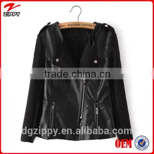 Latest Design Softshell Pu Leather Woman Winter Jacket Quality Choice thumbnail-1