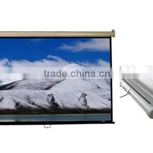 Manual Wall Mounted Projector Screen LED Backlight Type and Yes Wide Screen thumbnail-3