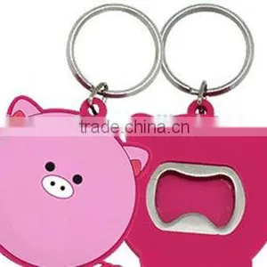 OEM Lovely Rabbit Shaped PVC Bottle Opener Keyring thumbnail-3