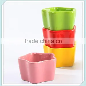 Decorative Ceramic Creative Budding Bowl With Polygon Design thumbnail-3