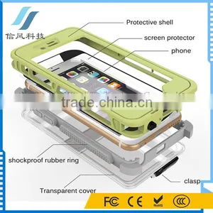 4.7 Inch Universal Glow In Dark Cover Case Waterproof Case for IPhone 6 6S for Swimming Diving thumbnail-3