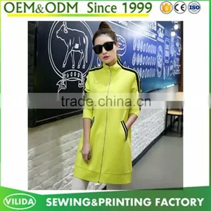 Korean Version Popular Trend Slim Fit Extra Long Stand Collar Hoodies Coat thumbnail-1