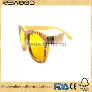 Wholesale Cork Wood Optical Frame Sunglasses Manufacturers Wooden Sunglasses Custom Logo thumbnail-3