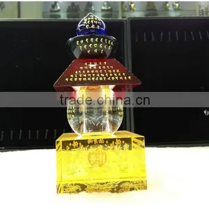 High Quality K9 Crystal Brass Stupa thumbnail-1
