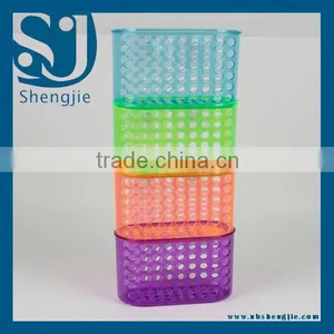 Trade Assurance Plastic Suction Cup Bathroom Basket /holders/shelf/PLASTIC BASKET Bathroom Basket With Handle thumbnail-4