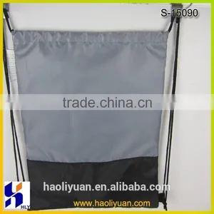 Custom Recycled 210D Polyester Drawstring Bags With Leather Pad thumbnail-2