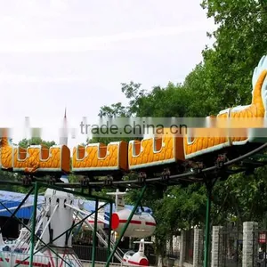 Theme Park Amusement Rides Mini Roller Coaster Train Slide Dragon for Children thumbnail-5