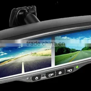 Car Rearview Mirror With Dual LCD Display Digital Monitor thumbnail-5