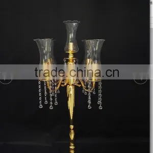 Wedding Gold Candelabra, Tall Gold Candelabra for Weddings thumbnail-1