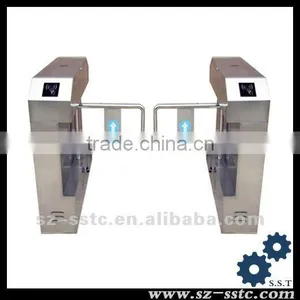 RFID 304 Stainless Steel Pedestrain Waist Height Swing Barrier Main Gate thumbnail-1