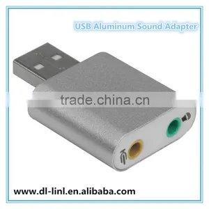 USB to 3.5mm Jack Audio Adapter, USB External Stereo 7.1 Channel Sound Card Adapter w/ 3.5mm Aux Out, Plug and Play for XP/Vista thumbnail-1