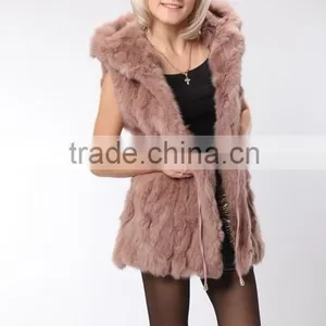 2015 New Arrival Rex Rabbit Fur Vest for Women RV10 thumbnail-1