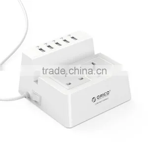 2015 OEM Hot Sale 2 Outlet Usb Smart Power Strip With 5 USB Charger thumbnail-2