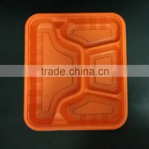 High Quality Disposable Take-away Food Container With Lid 4 Compartment thumbnail-4