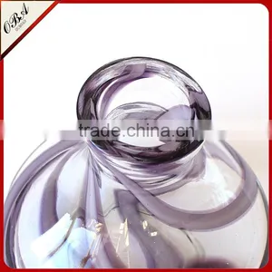 Creative European Style Small Clear Glass Vase / Murano Hand Blown Art Glass Vase For Wedding Centerpieces thumbnail-3