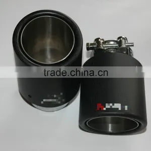 Black Carbon Fiber Exhaust Tip/carbon Fiber Muffler End Pipe thumbnail-1
