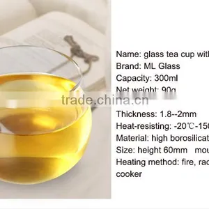 Clear Glass Heat Resisting Glass Tea Cup Small Glass Cup With Handle thumbnail-1