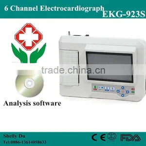 CE&ISO Portable 6-channel Software Electrocardiograph 7 Inch Color Touch Screen ECG Machine EKG Machine EKG-923-Shelly thumbnail-1