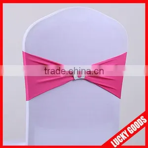 Elastic Dark Purple Wedding Lycra Chair Sashes Wholesale thumbnail-5