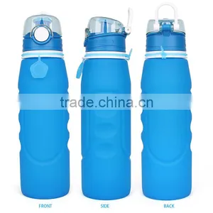 Latest Design Non-Toxic Silicone Foldable Water Bottle thumbnail-1