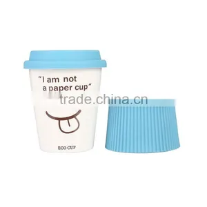 I am Not a Paper Cup Ceramic Funny Travel Mug With Silicone Lid & Sleeve thumbnail-1