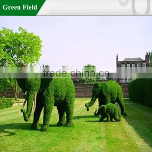 Elephant Wire Frame Topiary With Moss Topiary Garden thumbnail-1