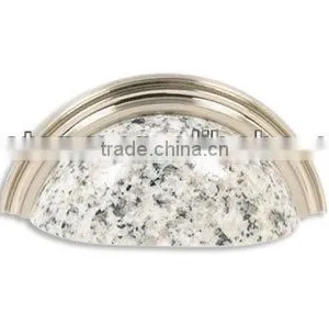 Cup Pull-NP-BN Granite Pull Cup Pull Brushed Nickel for Kitchen and Bathroom thumbnail-1