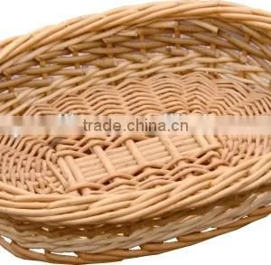 Wholesale Woven Wicker Oval Shaped Basket Tray,willow Craft Products thumbnail-1