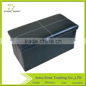 Wholesale High Quality PVC Foldable Storage Ottoman thumbnail-1