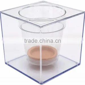 Crystal Cube Self-wating Clear Flower Pot Fish Tank thumbnail-2