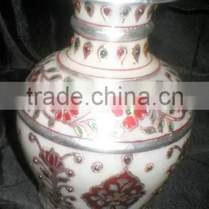 Marble Flower Vase, Decorative Flower Pot, Hand Made Marble Flower Vases, Craft Flower Pot, Flowers Pot, thumbnail-1