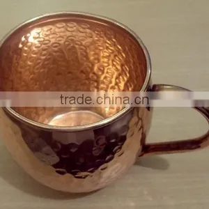 AMAZON BEST SELLING FDA APPROVED 470 ML 100% PURE COPPER BARREL HAMMERED MOSCOW MULE MUG thumbnail-2
