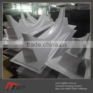 Custom White Arched Plastic Shape Part by Vacuum Forming thumbnail-3