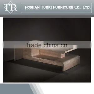 Uique Shape Rectangle Travertine Coffee Table thumbnail-1