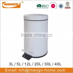 Hot Sale White Round Pedal Kitchen Waste Bin thumbnail-1