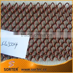 New Design Brass Decorative Wire Mesh Curtain Restaurant Partition thumbnail-2