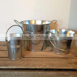 GALVANIZED ZINC TIN METAL BUCKET thumbnail-1