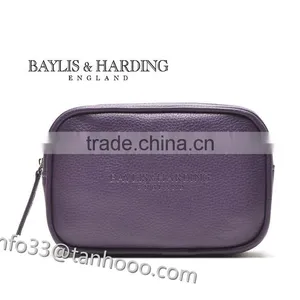Hot Sell Fashion Ladies Beautyful Genuine Leather Make up Bag With Zipper thumbnail-2