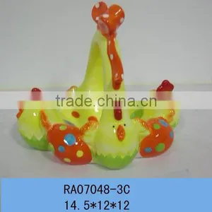 Ceramic Easter Gift Roster Design Hand Painted thumbnail-1
