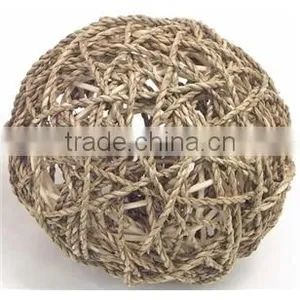 Eco Friendly 100 % Natural Handwoven Bamboo Rattan and Seagrass Decorative Ball thumbnail-4
