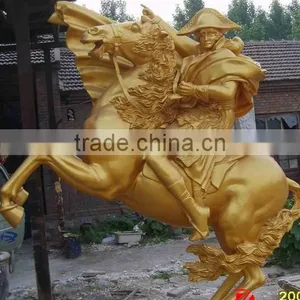 Golden Bronze Napoleon on Horse Sculpture thumbnail-1